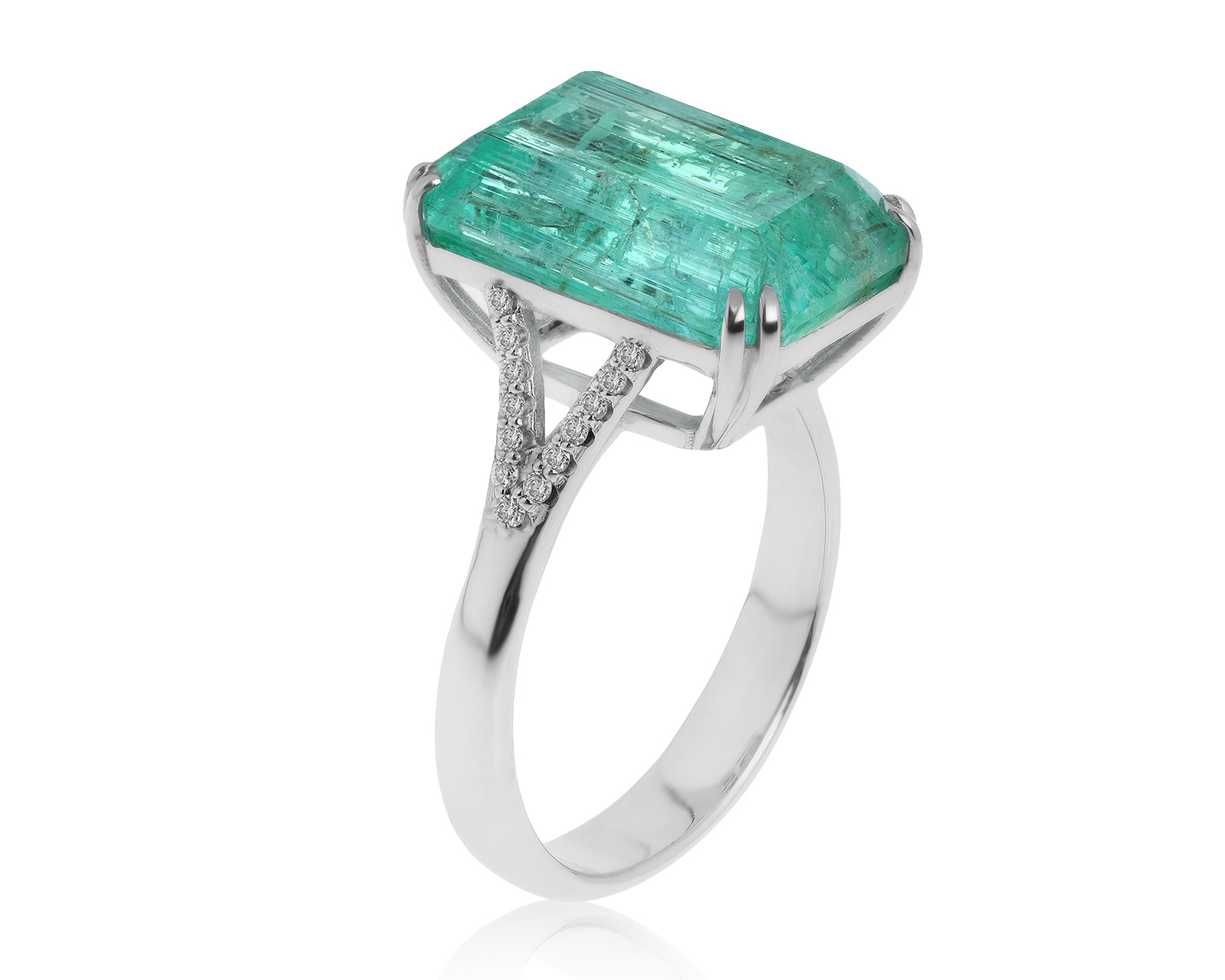 Прекрасное золотое кольцо с изумрудом 9.69ct 050916/11