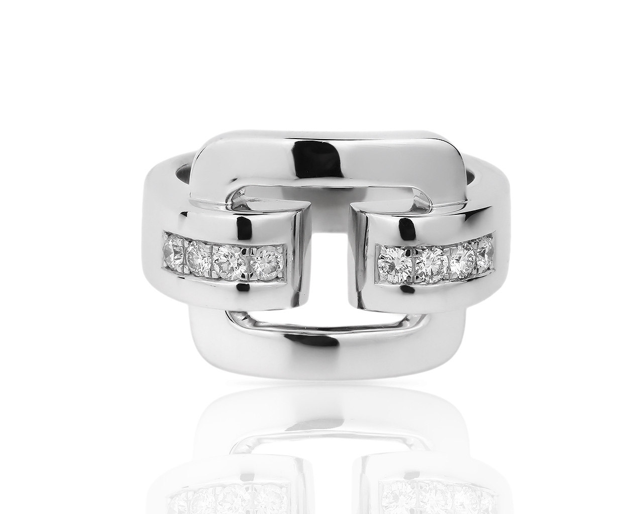 Оригинальное кольцо с бриллиантами 0.22ct Chopard Belt Buckle 040618/6