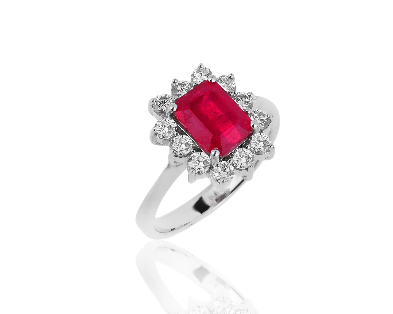 Красивое золотое кольцо с рубином 2.60ct 161119/7