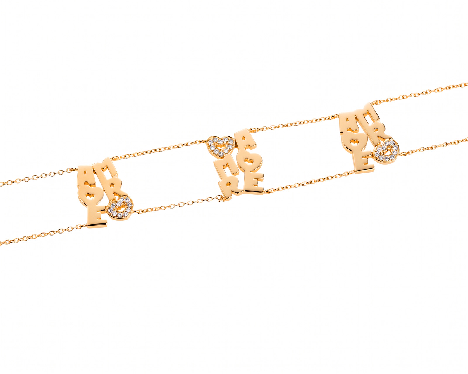 Оригинальный золотой браслет с бриллиантами 0.15ct Pasquale Bruni Amore
