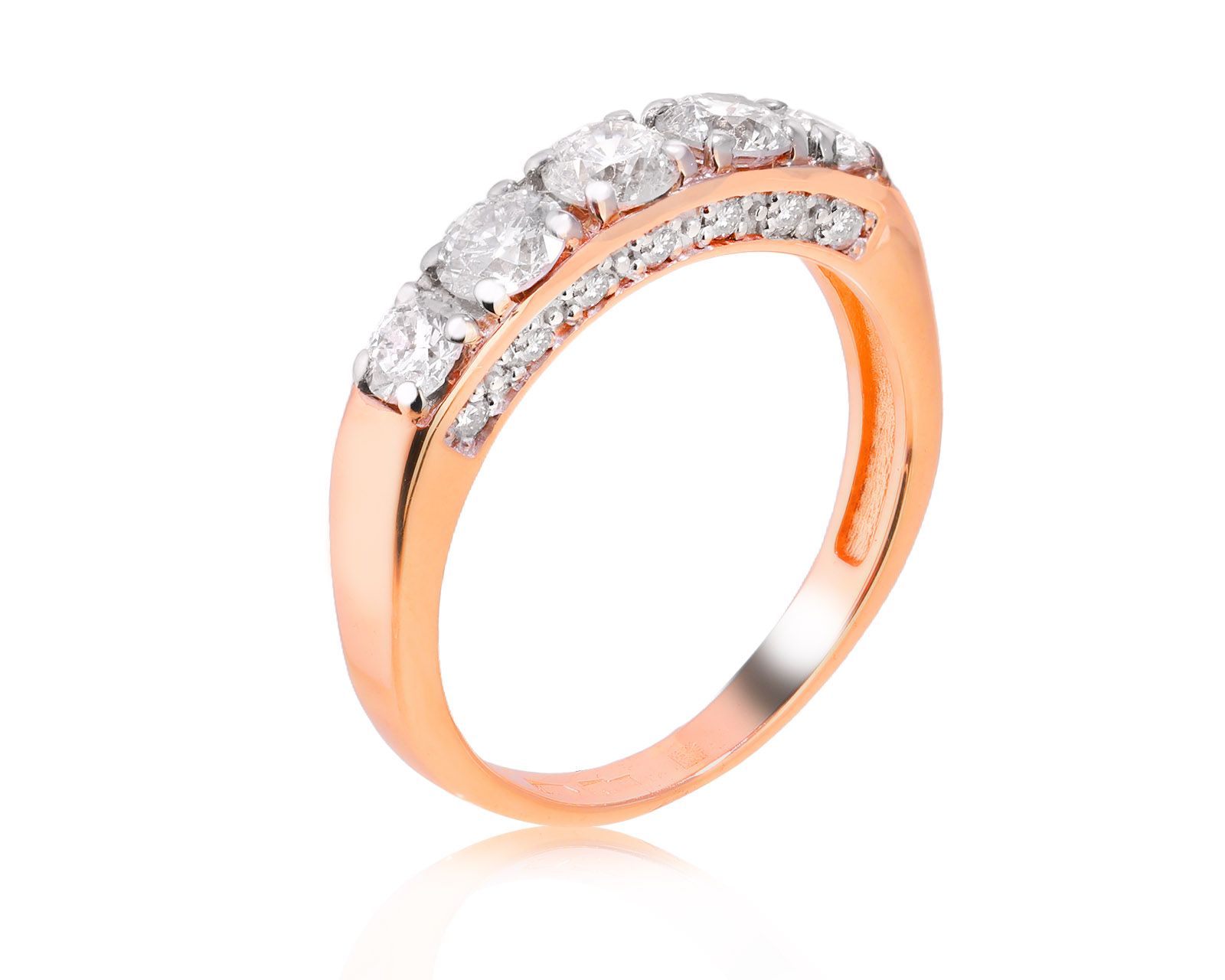 Золотое кольцо с бриллиантами 0.98ct