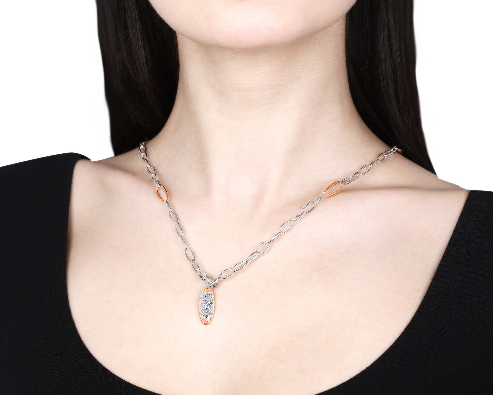 Оригинальная золотая подвеска с бриллиантами 0.60ct Chimento