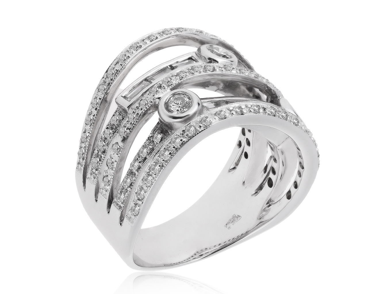 Восхитительное золотое кольцо с бриллиантами 1.25ct 060720/5