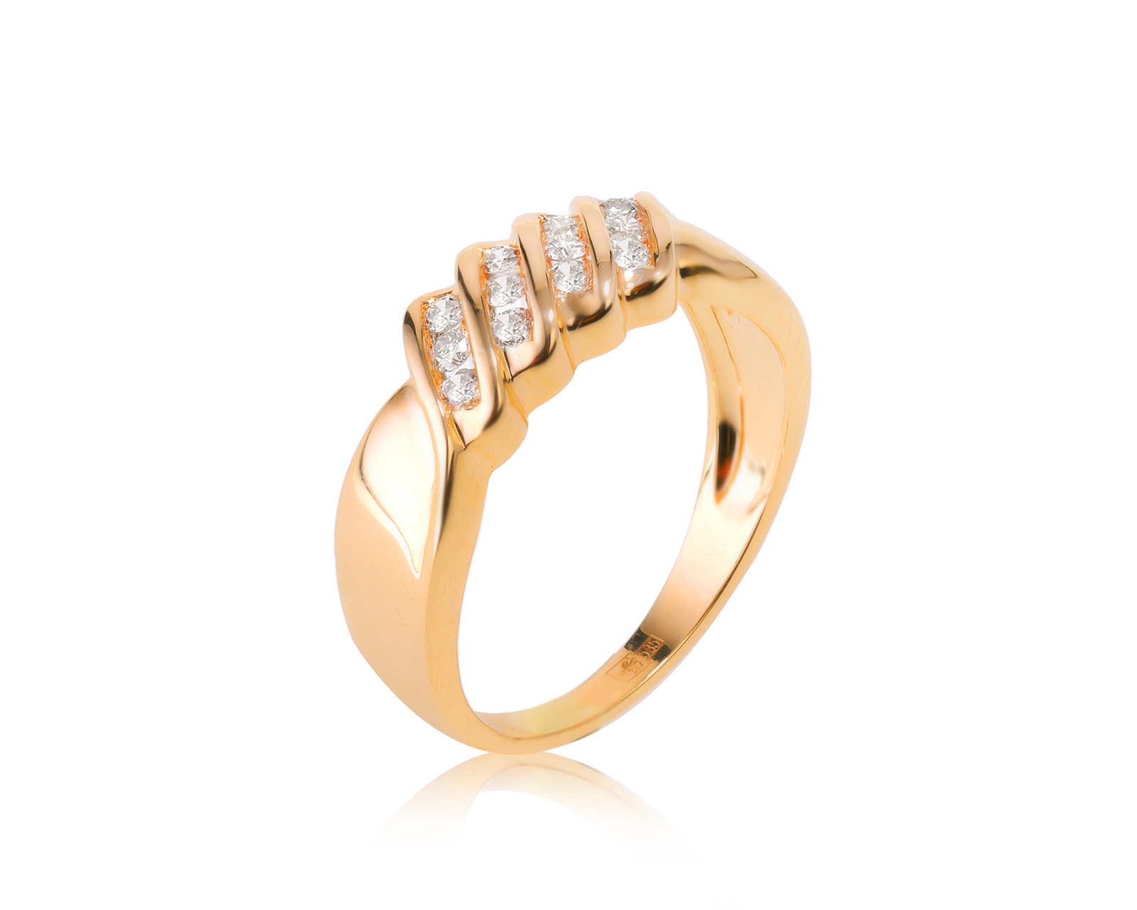 Золотое кольцо с бриллиантами 0.21ct 040923/8