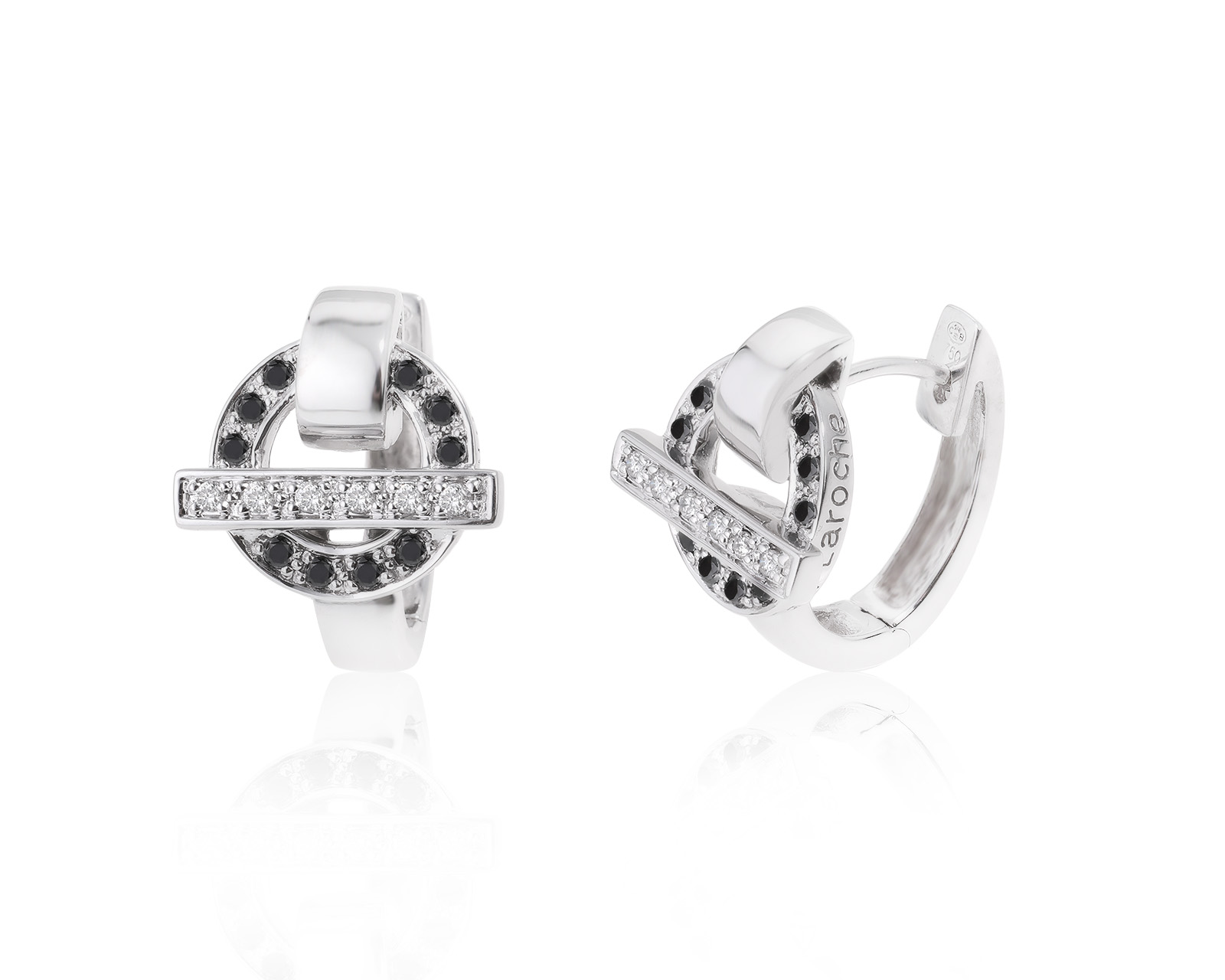 Оригинальные золотые серьги с бриллиантами 0.26ct Guy Laroche