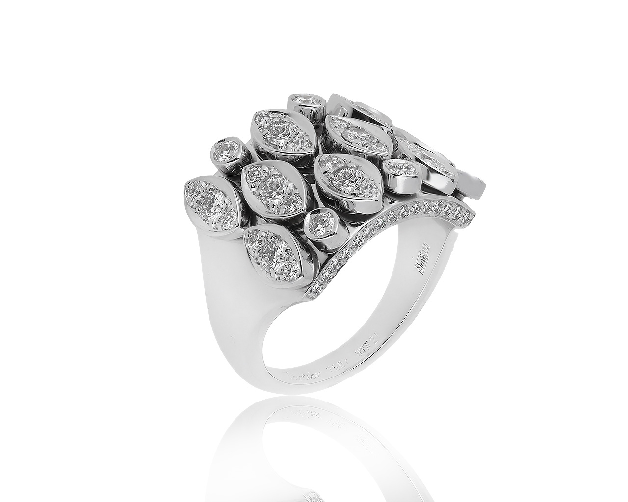 Оригинальное золотое кольцо с бриллиантами 1.70ct Cartier 030220/9