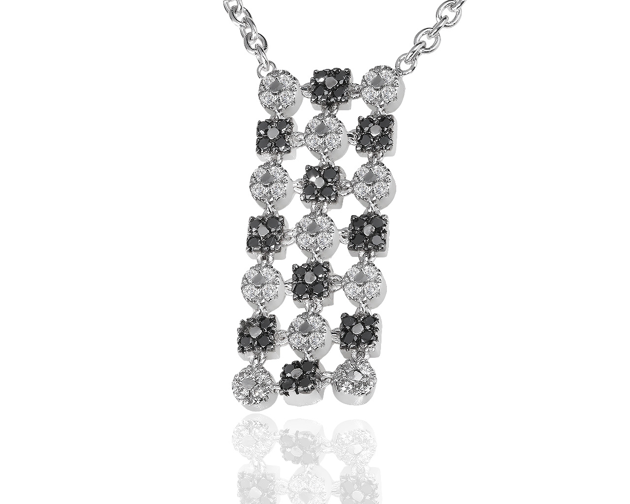 Итальянское золотое колье с черными и белыми бриллиантами 1.57ct 100519/7