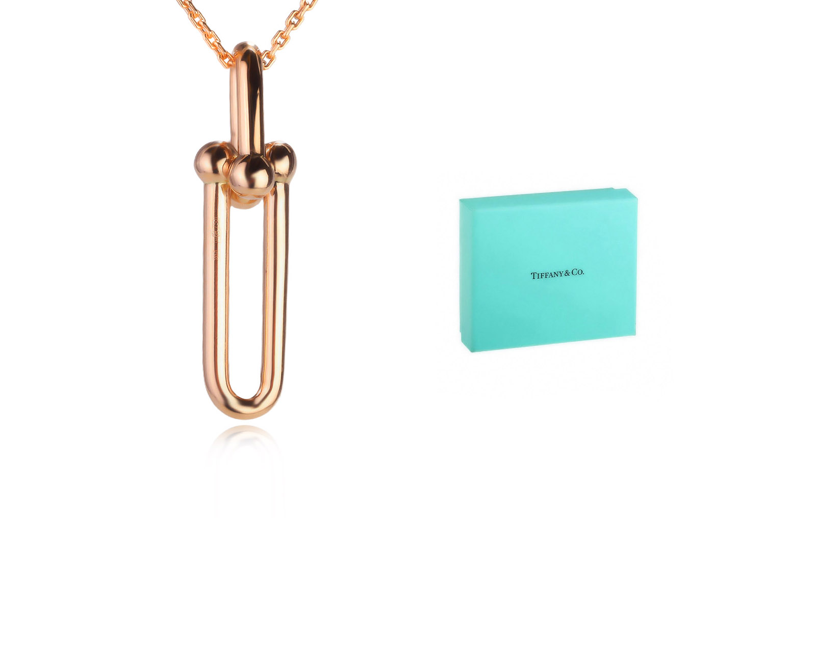 Оригинальный золотой кулон Tiffany&Co HardWear