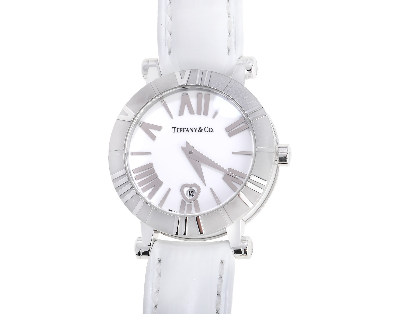 Оригинальные стальные часы Tiffany&Co Atlas Heart Date 310324/10
