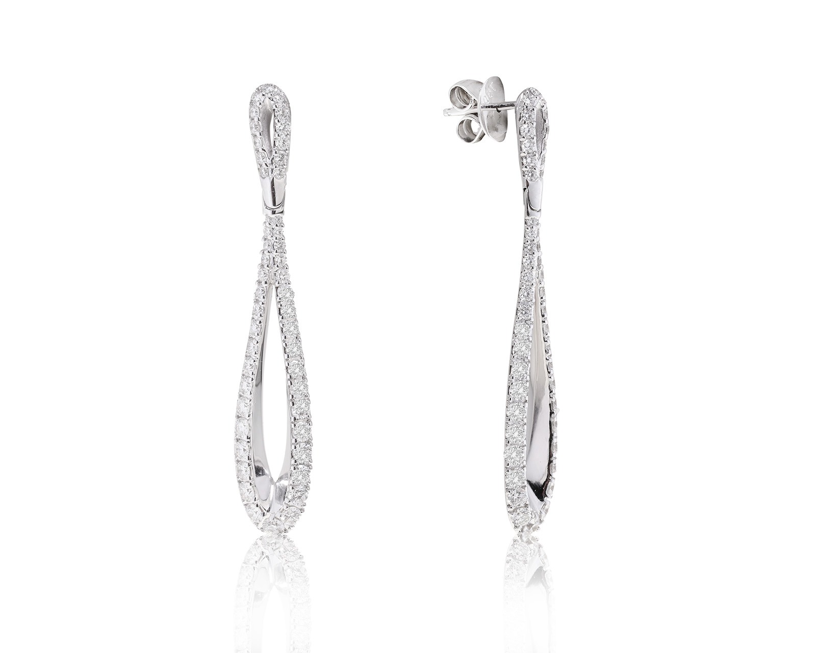 Золотые серьги с бриллиантами 1.67ct 130623/5