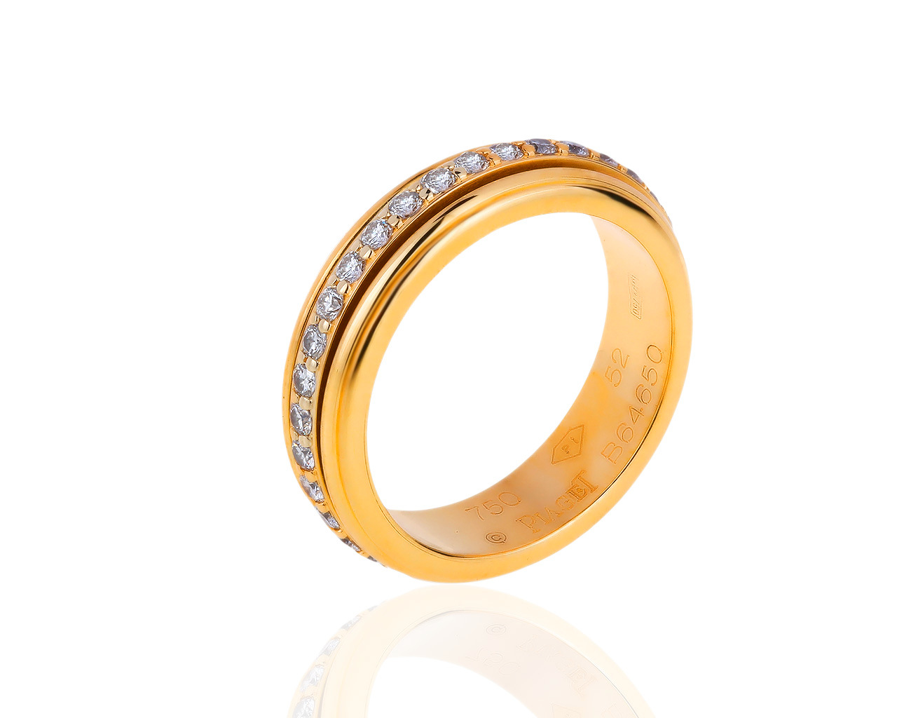 Оригинальное золотое кольцо с бриллиантами 0.70ct Piaget