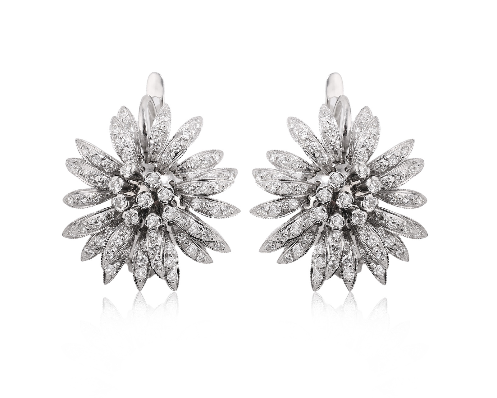 Золотые серьги с бриллиантами 2.10ct 230126/7