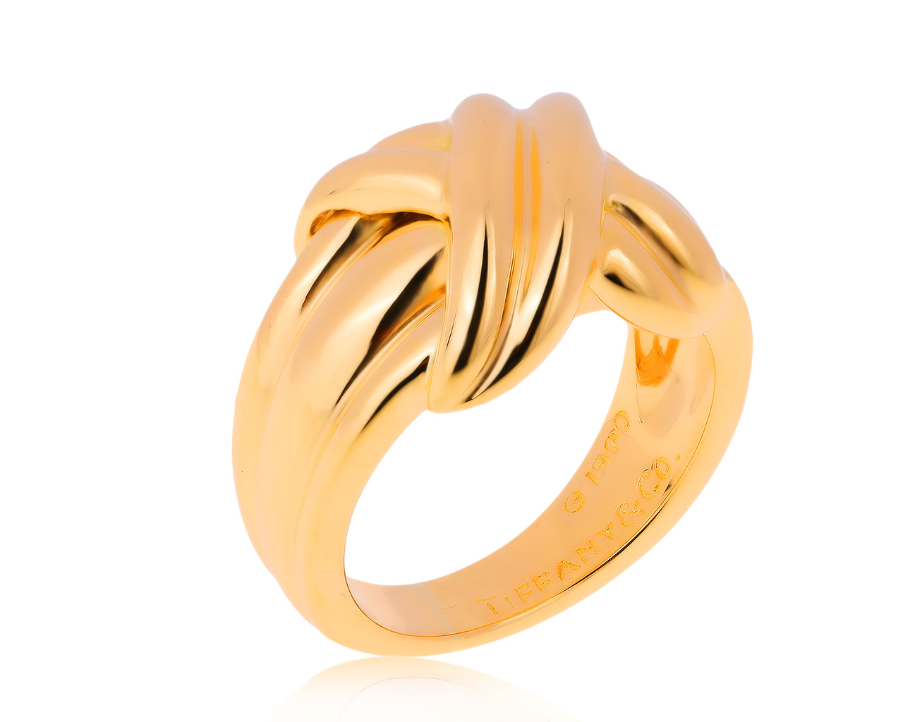 Оригинальное золотое кольцо Tiffany&Co Signature 151020/1