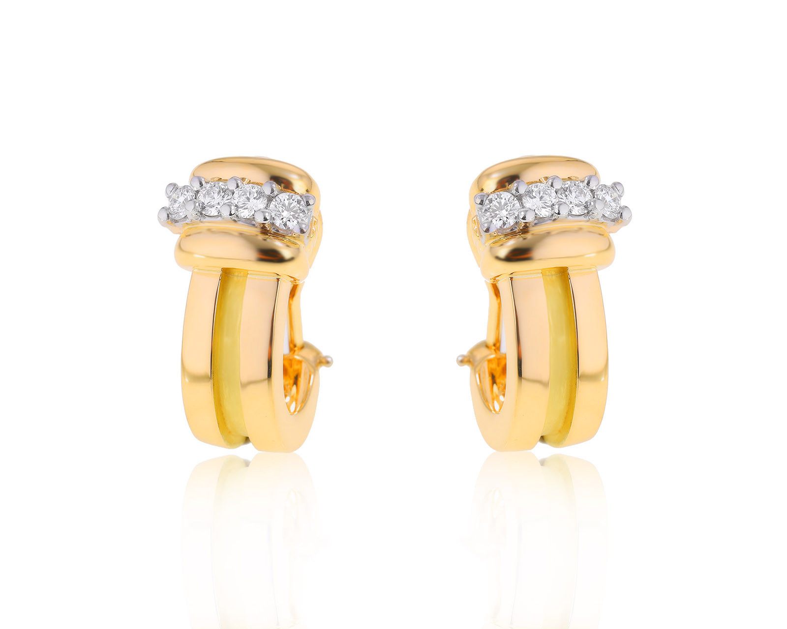 Оригинальные золотые серьги c бриллиантами 0.45ct Tiffany&Co Atlas 1995 280824/10