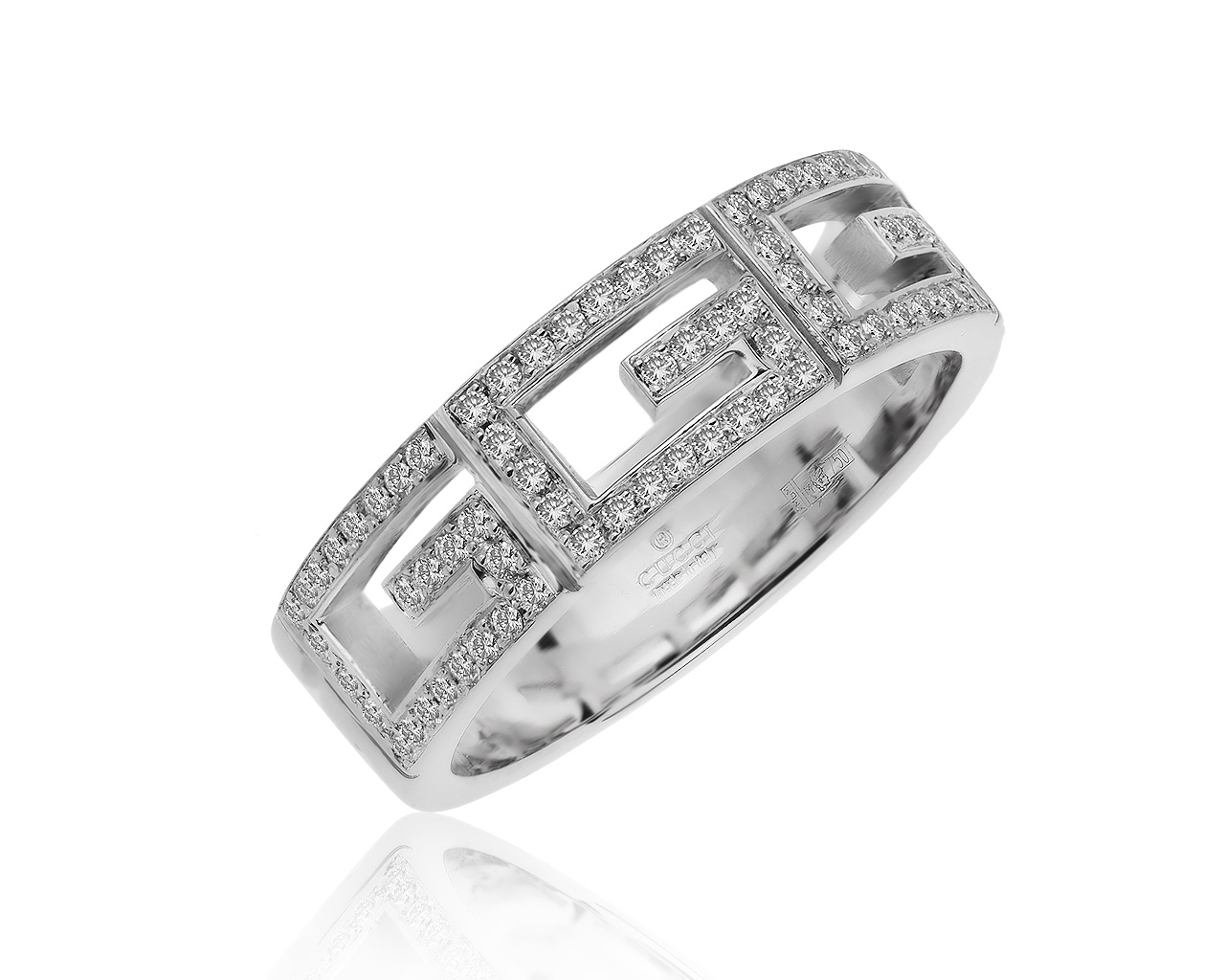 Оригинальное золотое кольцо с бриллиантами 0.44ct Gucci 280320/1