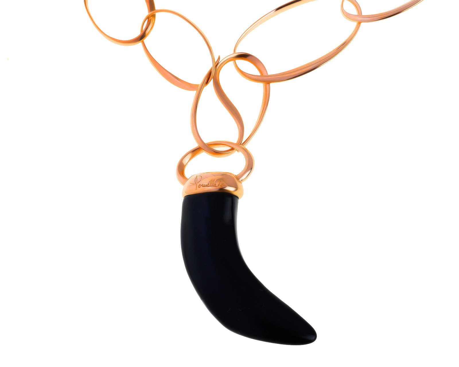 Оригинальное золотое колье с гагатом Pomellato Victoria 230521/3