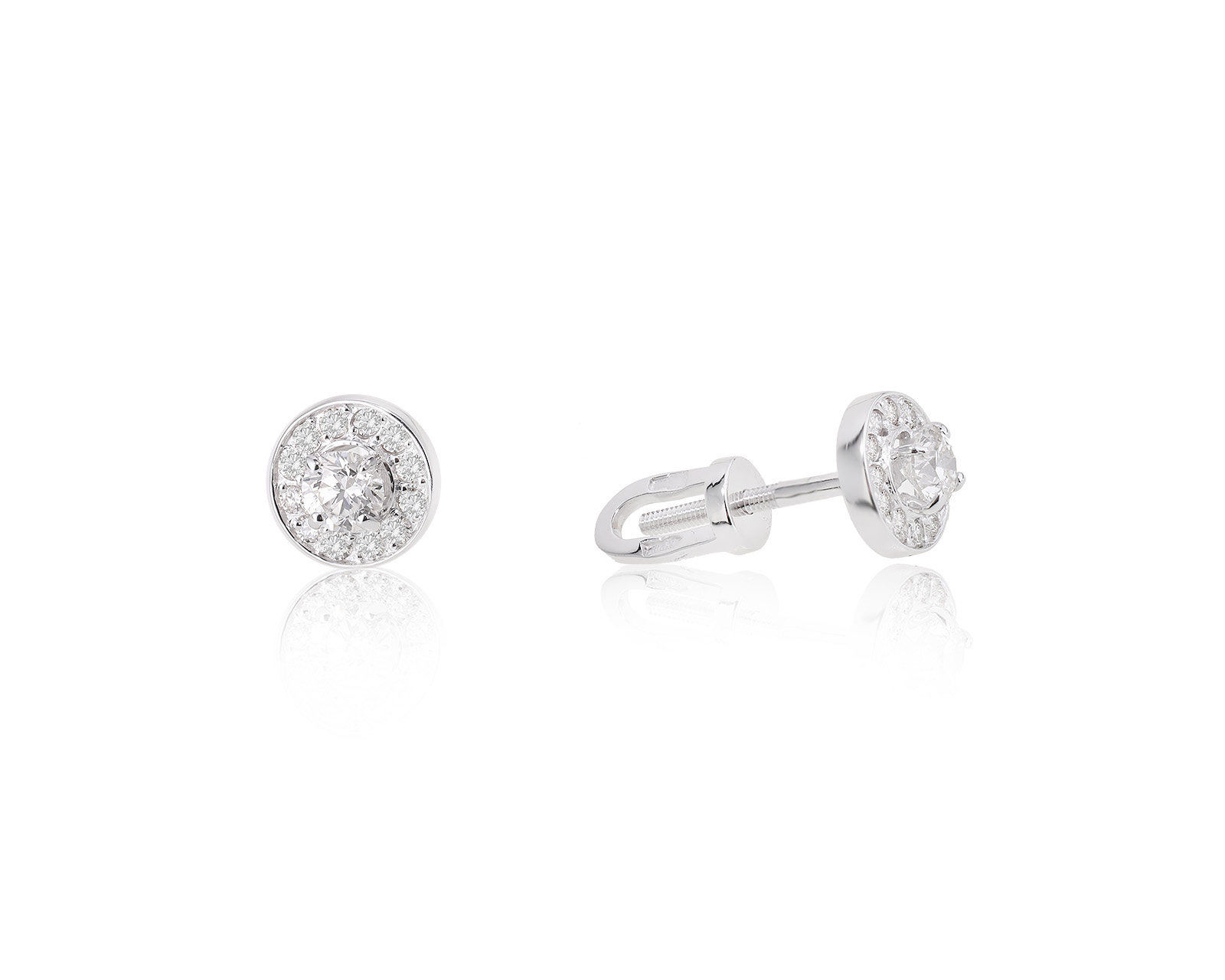 Золотые серьги с бриллиантами 0.46ct 240623/5