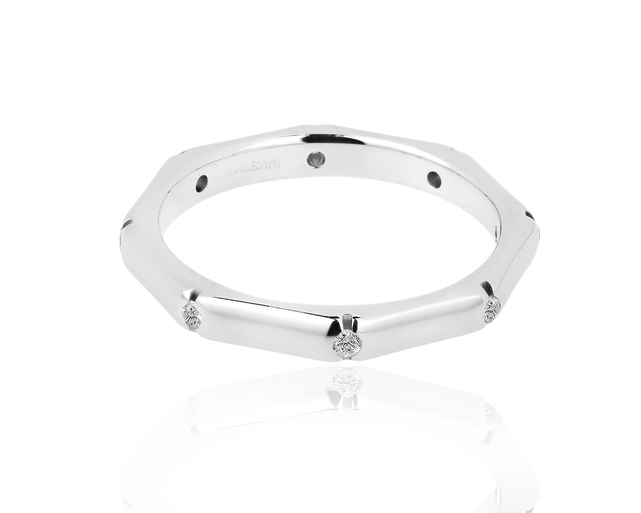 Интересное золотое кольцо с бриллиантами 0.12ct Baleani 281118/3