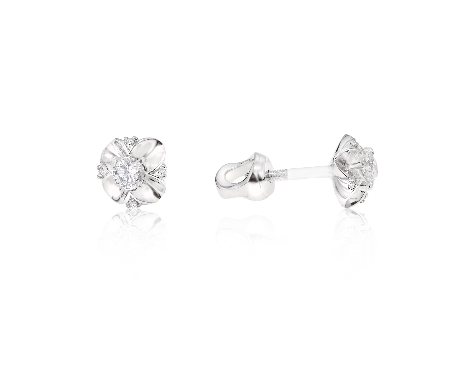 Золотые серьги с бриллиантами 0.33ct 210524/3