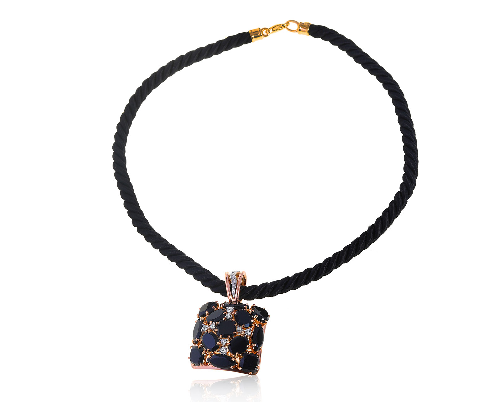 Оригинальный золотой кулон с ониксами 24.33ct Giampiero Fiorini