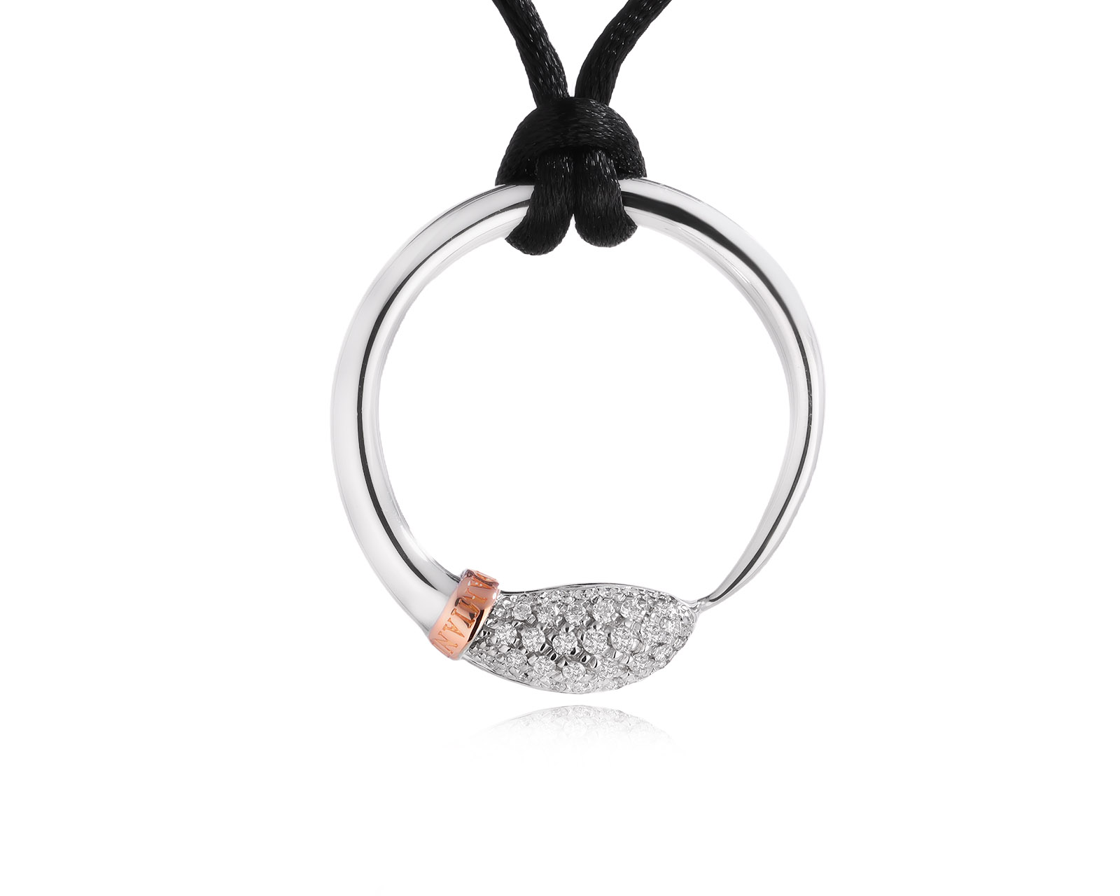 Оригинальный золотой кулон с бриллиантами 0.30ct Damiani Infinito 190126/2