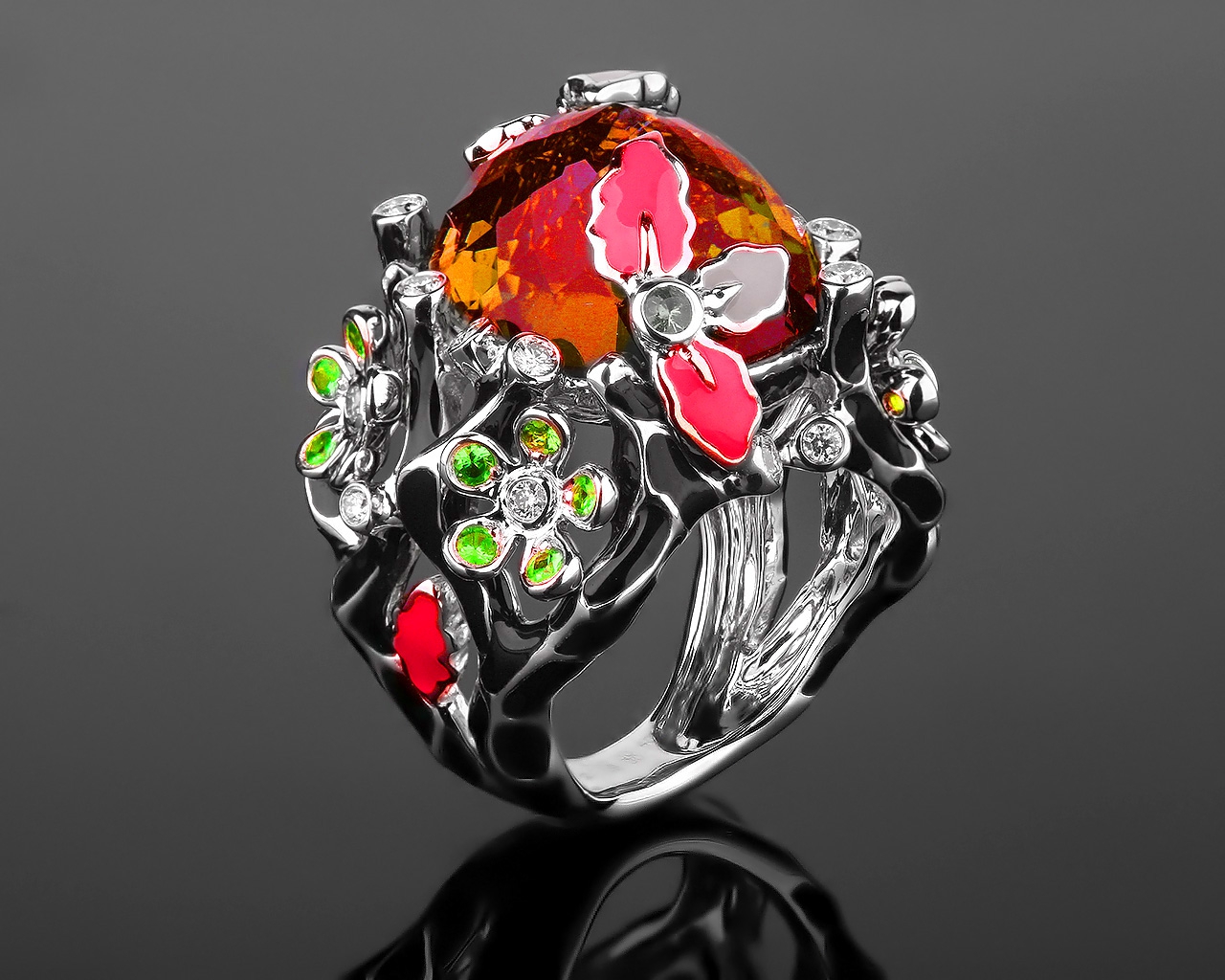 Золотое кольцо с празиолитом 21.08ct Safo Joailleri 200417/14 Золотое кольцо с празиолитом 21.08ct Safo Joailleri 200417/14