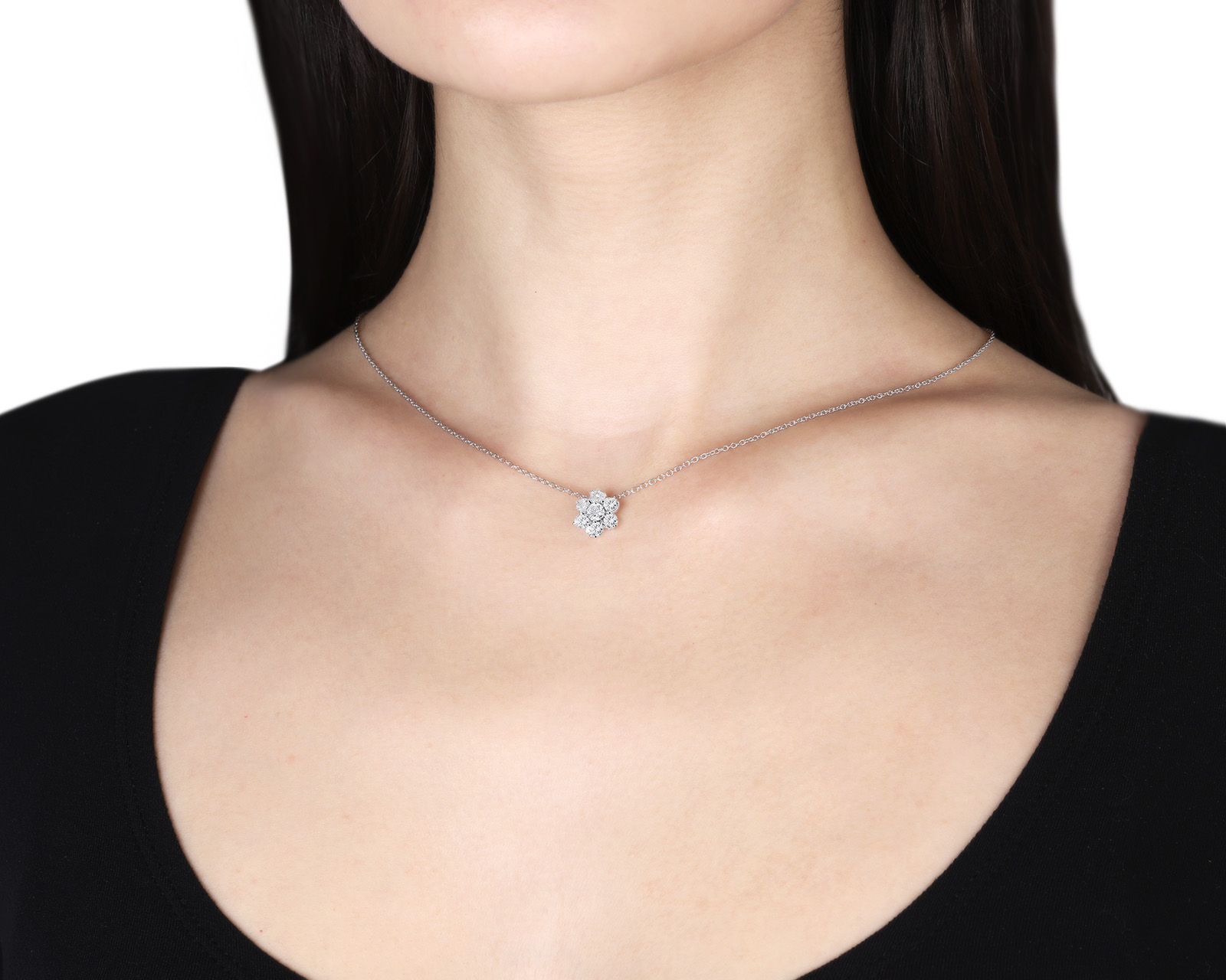 Итальянский золотой кулон с бриллиантами 1.15ct