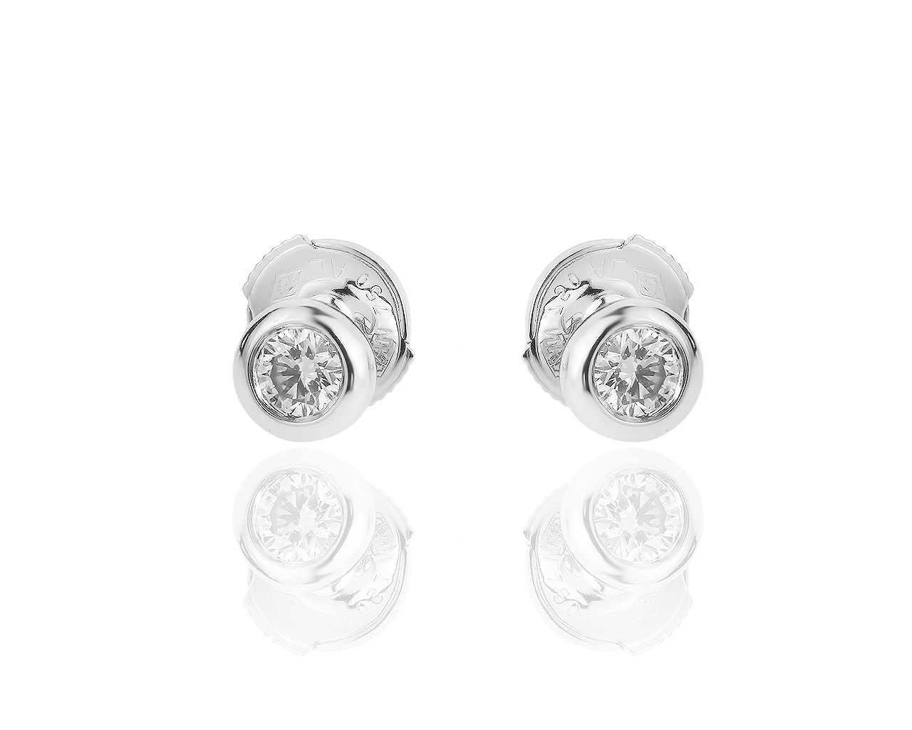 Золотые серьги-пусеты с бриллиантами 0.30ct 090619/12