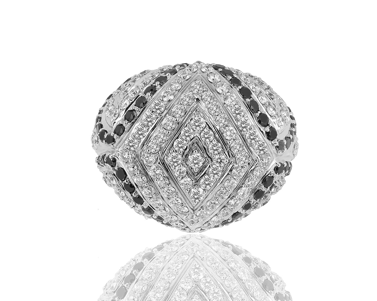 Шикарное золотое кольцо с бриллиантами 4.37ct