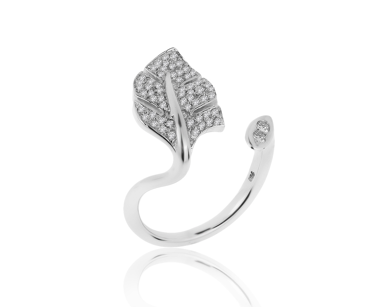 Стильное золотое кольцо с бриллиантами 0.42ct 091219/7