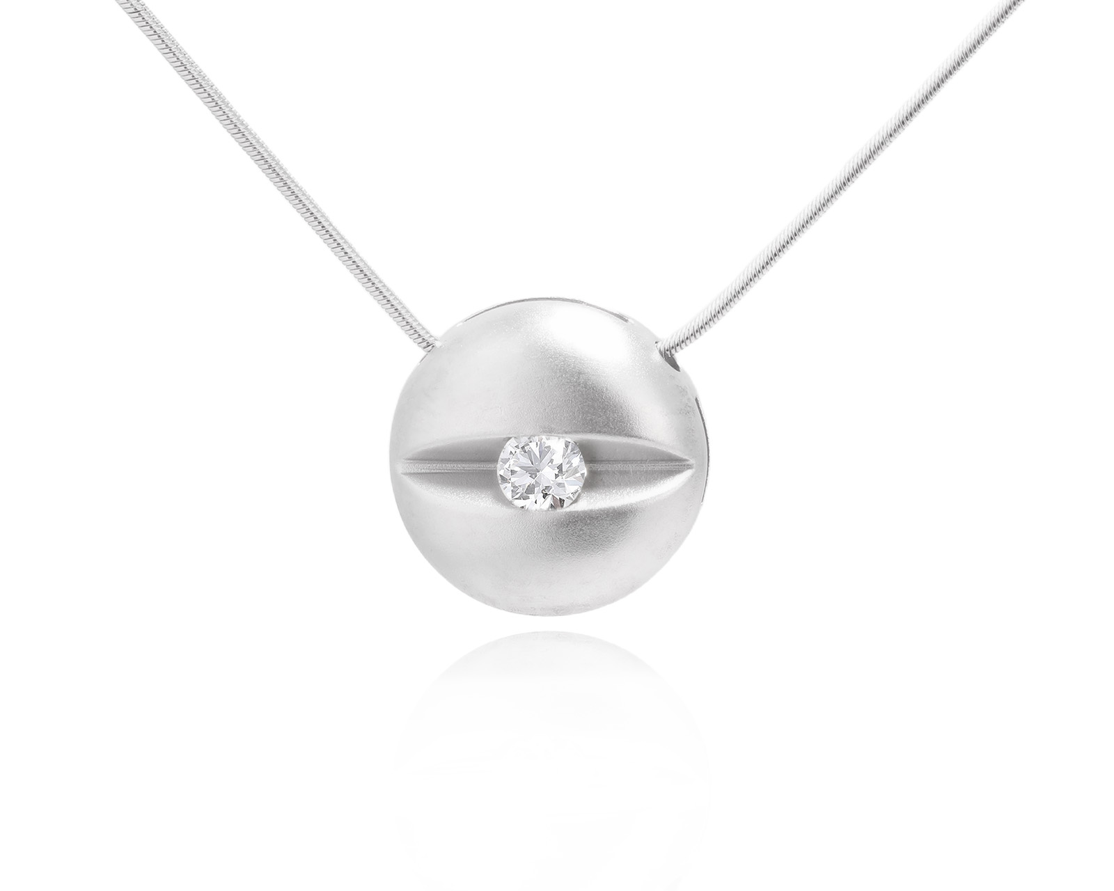 Золотое колье с бриллиантом 0.15ct 260225/7 Золотое колье с бриллиантом 0.15ct 260225/7