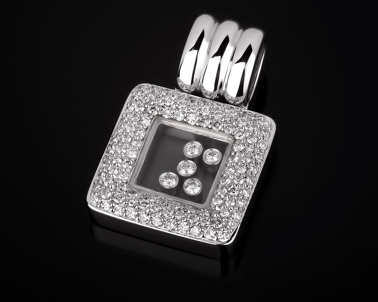 Интересная золотая подвеска с бриллиантами 1.50ct 141117/1