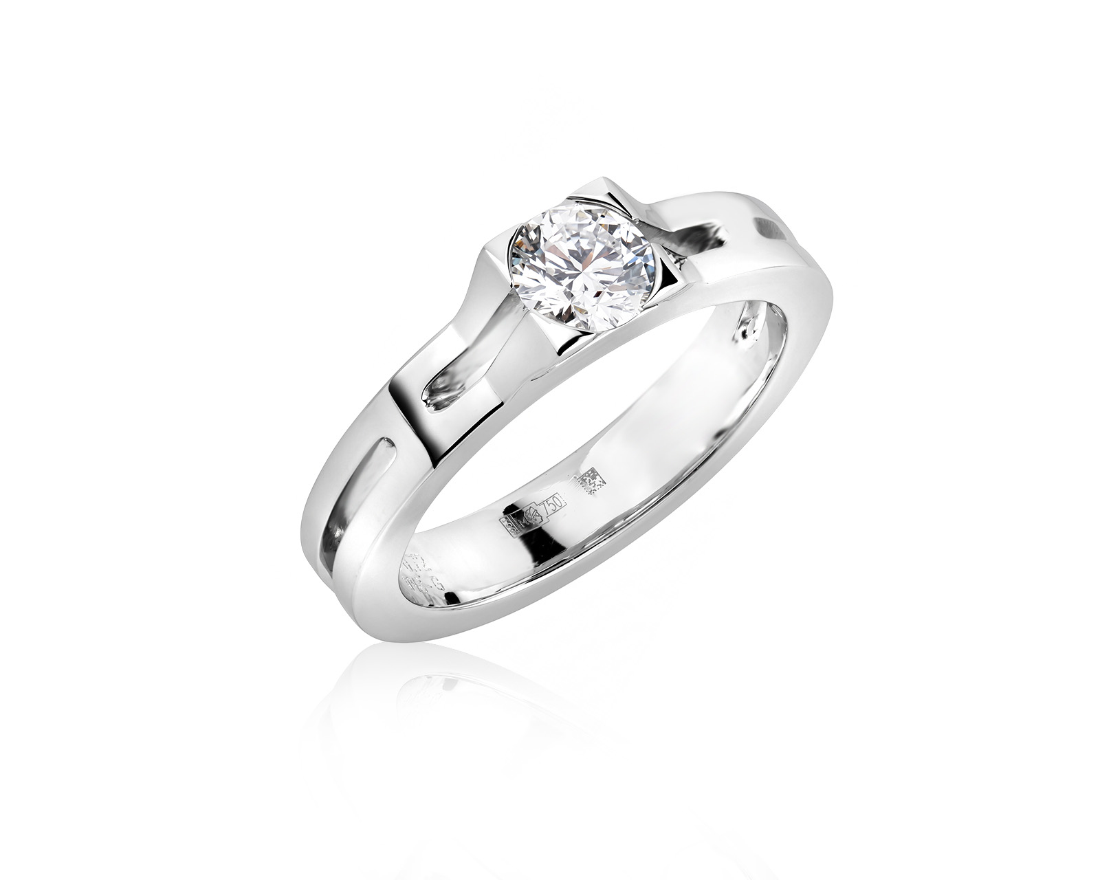Оригинальное золотое кольцо с бриллиантом 0.48ct Chimento 060826/7