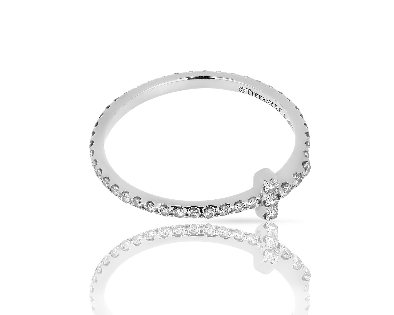 Утонченное золотое кольцо с бриллиантами Tiffany&Co