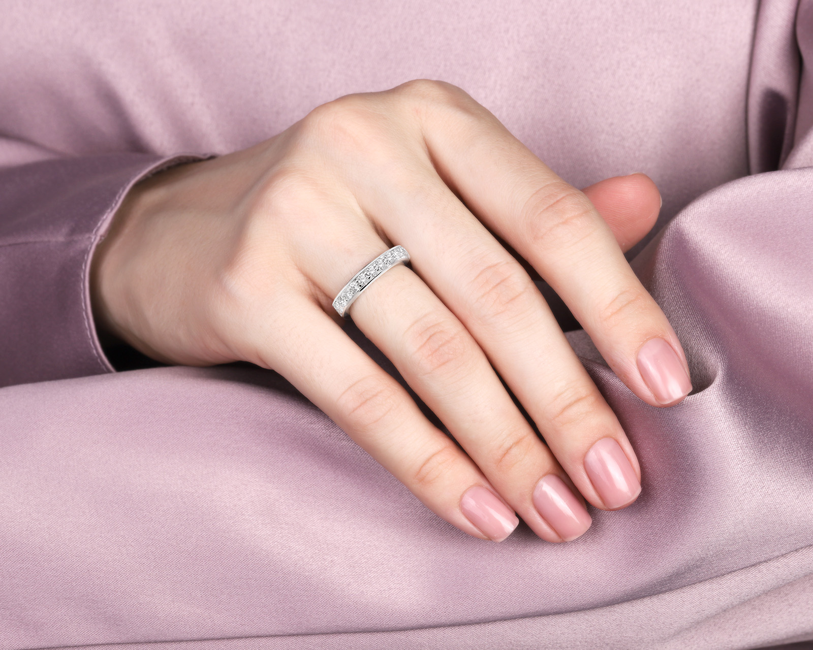 Оригинальное платиновое кольцо Tiffany&Co Full Eternity