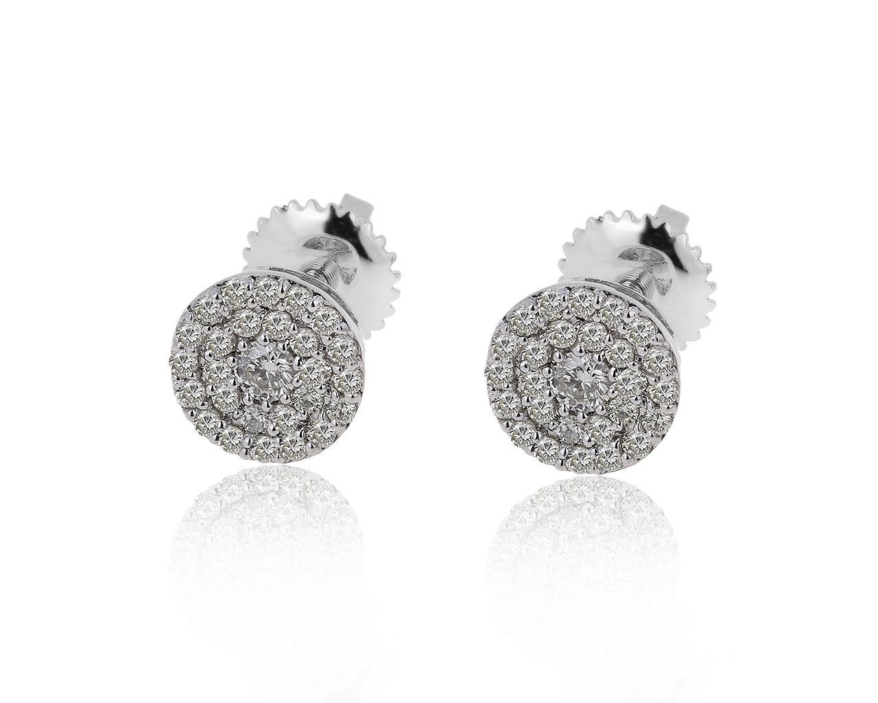 Прекрасные золотые серьги с бриллиантами 0.52ct 290320/3