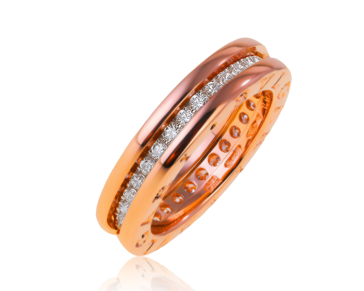 Оригинальное золотое кольцо с бриллиантами 0.48ct Bvlgari B.Zero1 050621/4