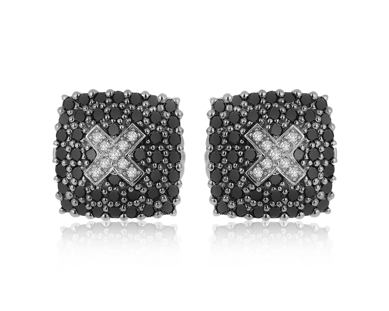 Лаконичные золотые серьги с бриллиантами 2.53ct 111020/4