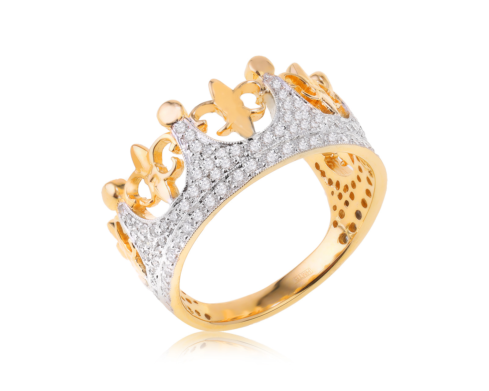 Золотое кольцо с бриллиантами 0.70ct 201023/1