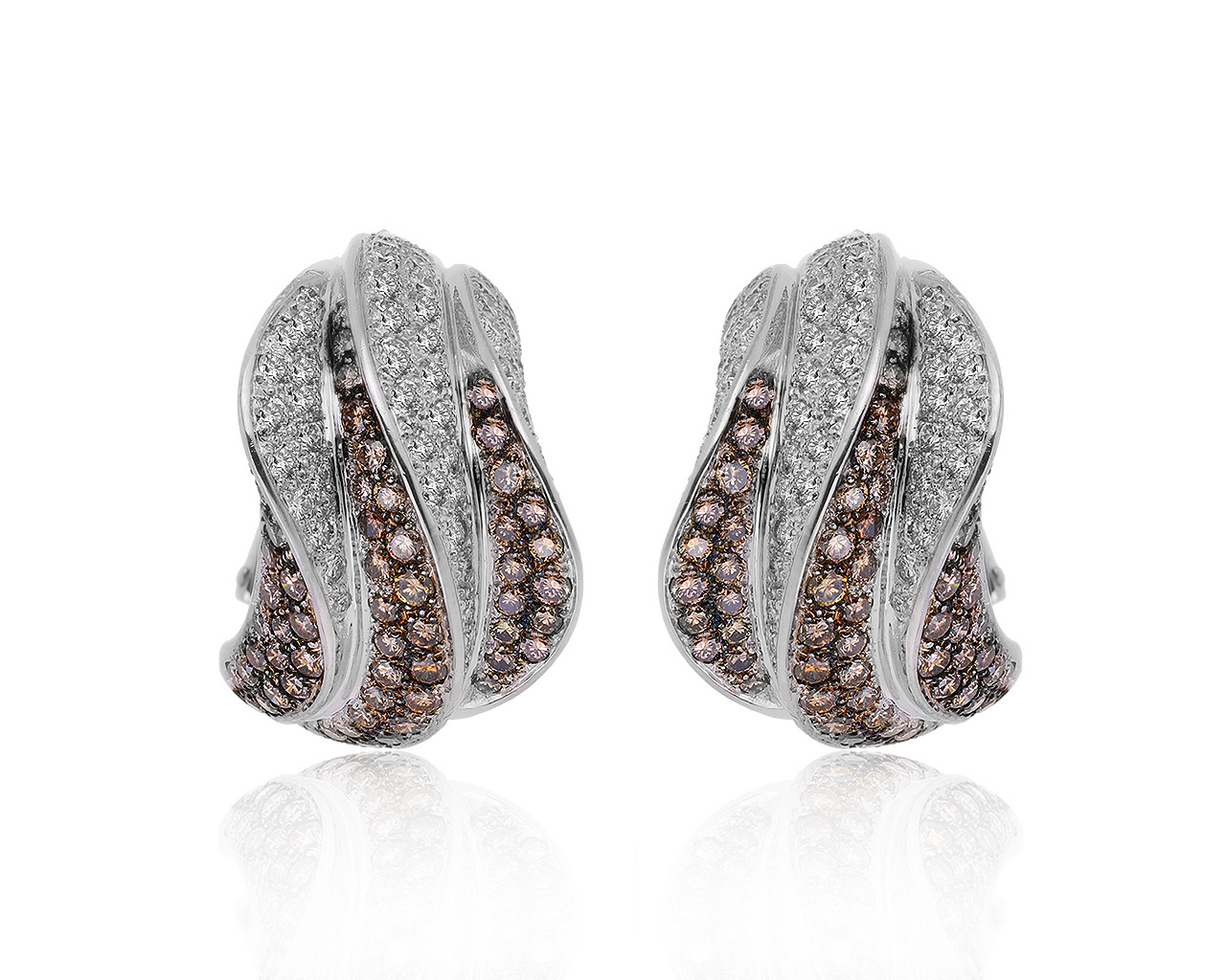 Оригинальные золотые серьги с бриллиантами 4.30ct Adler 040720/4