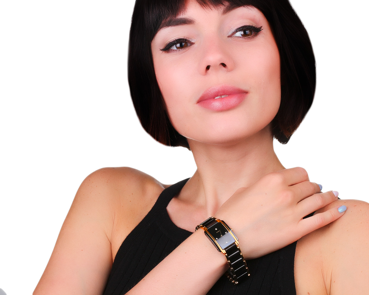 Стильные наручные часы с бриллиантами Rado Integral