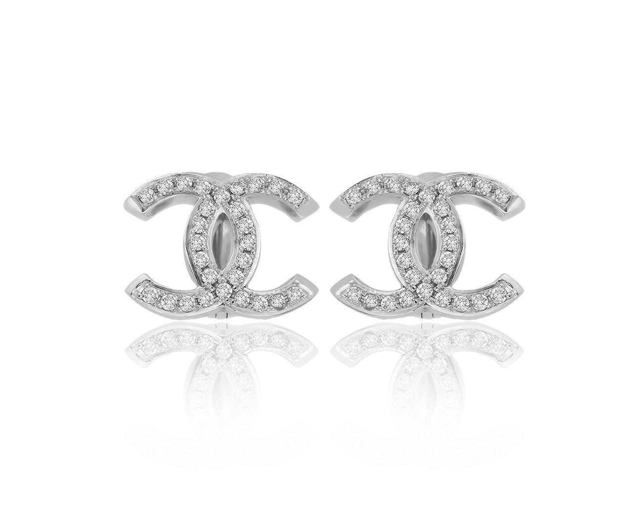 Шикарные золотые серьги с бриллиантами 0.50ct 130120/3 Шикарные золотые серьги с бриллиантами 0.50ct 130120/3