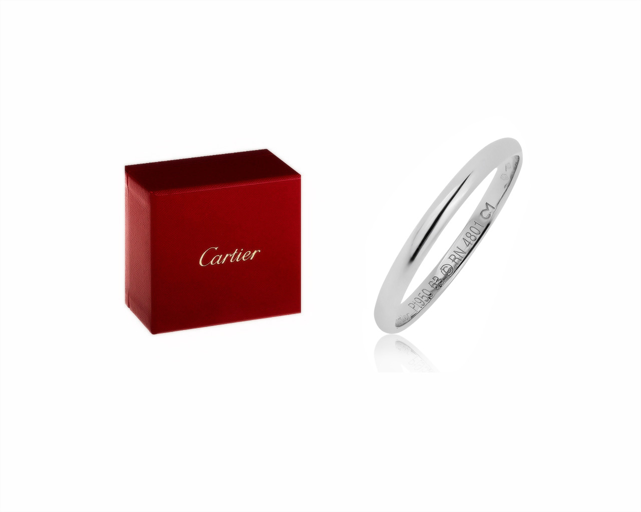 Оригинальное платиновое кольцо Cartier