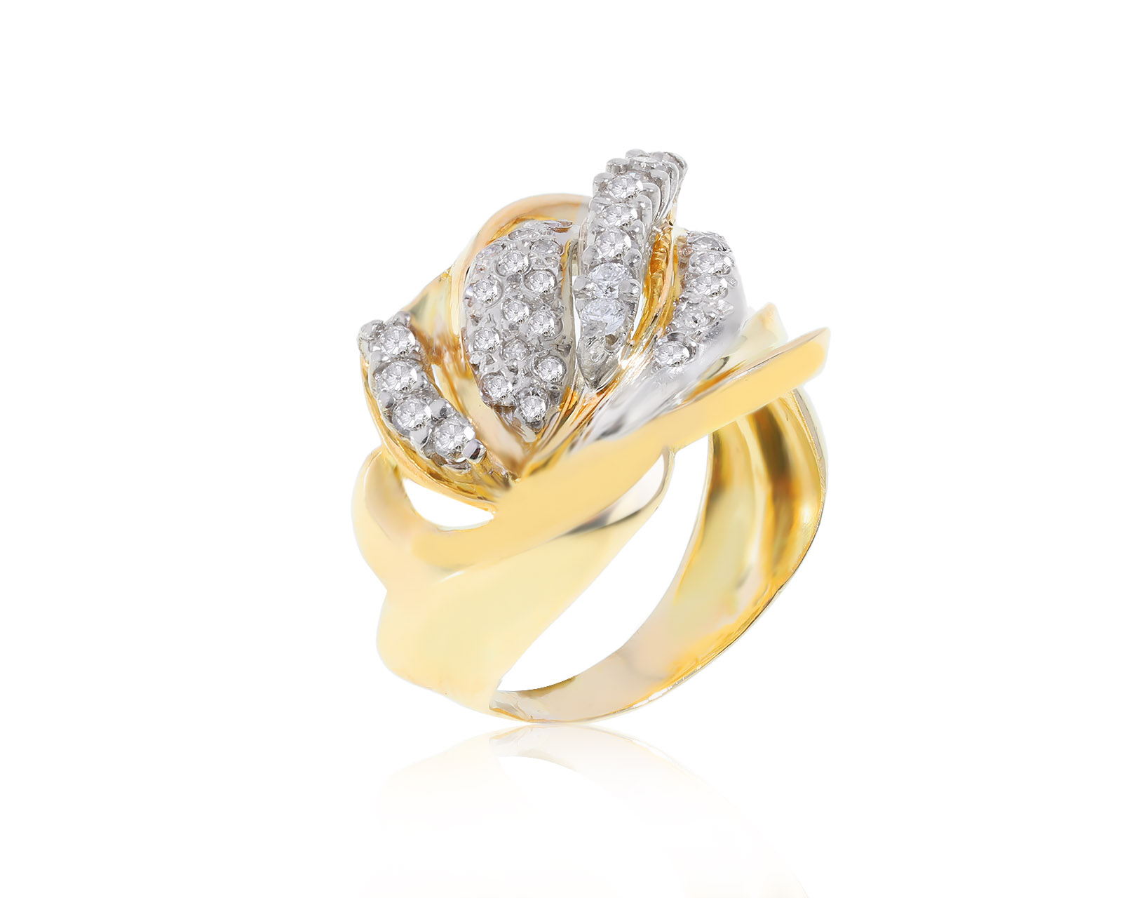 Восхитительное золотое кольцо с бриллиантами 0.38ct 170722/5