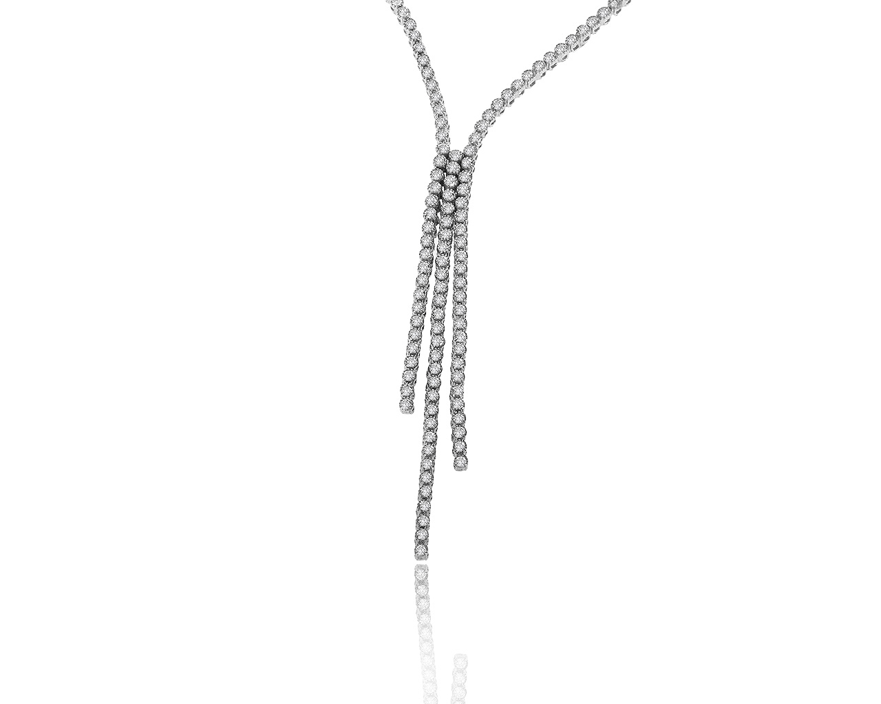 Богатое золотое колье с бриллиантами 1.60ct