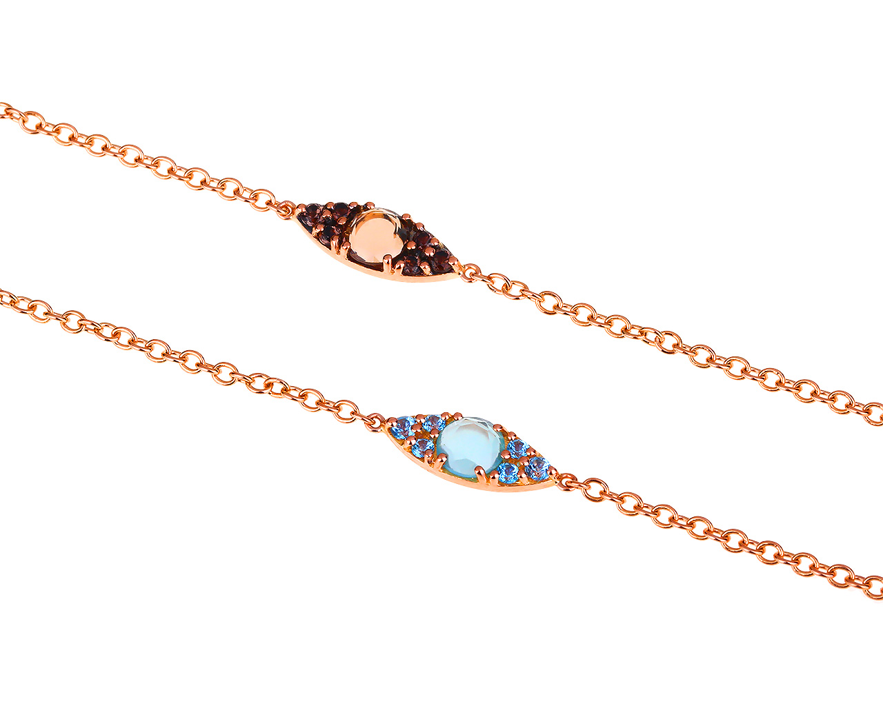 Золотое колье с цветными камнями Pasquale Bruni Mandala 211218/7 Золотое колье с цветными камнями Pasquale Bruni Mandala 211218/7