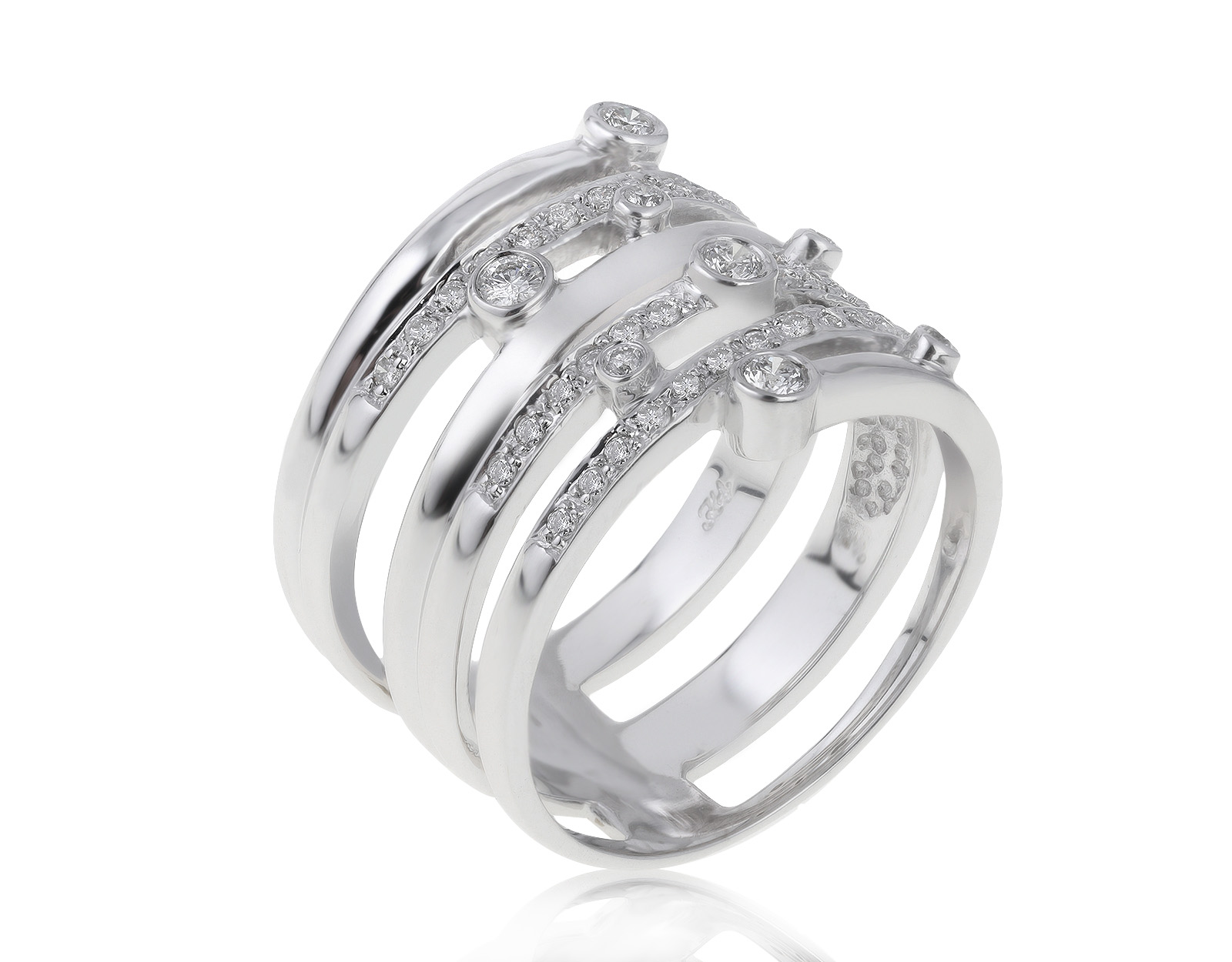 Солидное золотое кольцо с бриллиантами 0.42ct 220721/5