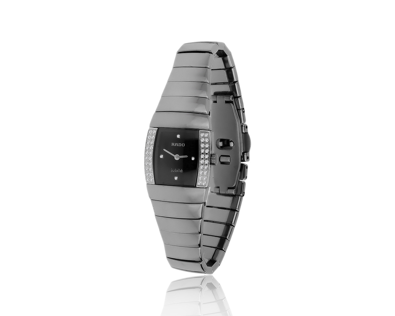 Оригинальные керамические часы с бриллиантами 0.22ct Rado 240120/18