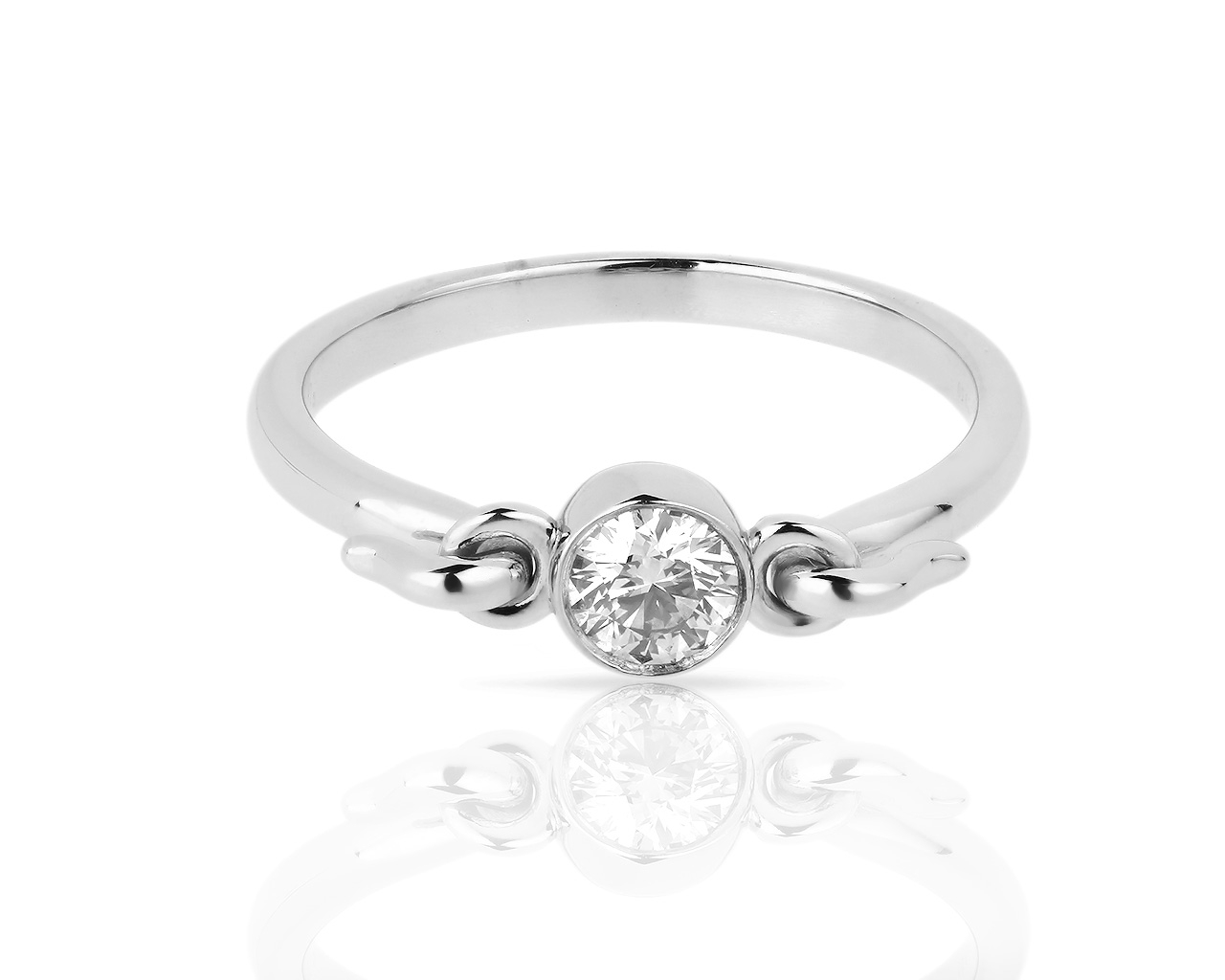 Платиновое кольцо с бриллиантом 0.25ct Tiffany&Co
