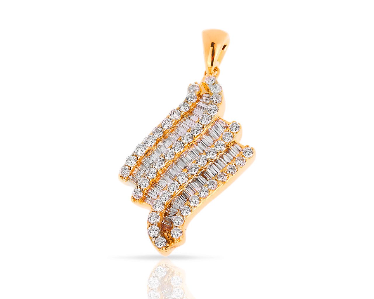 Чудесный золотой кулон с бриллиантами 1.58ct 060518/4